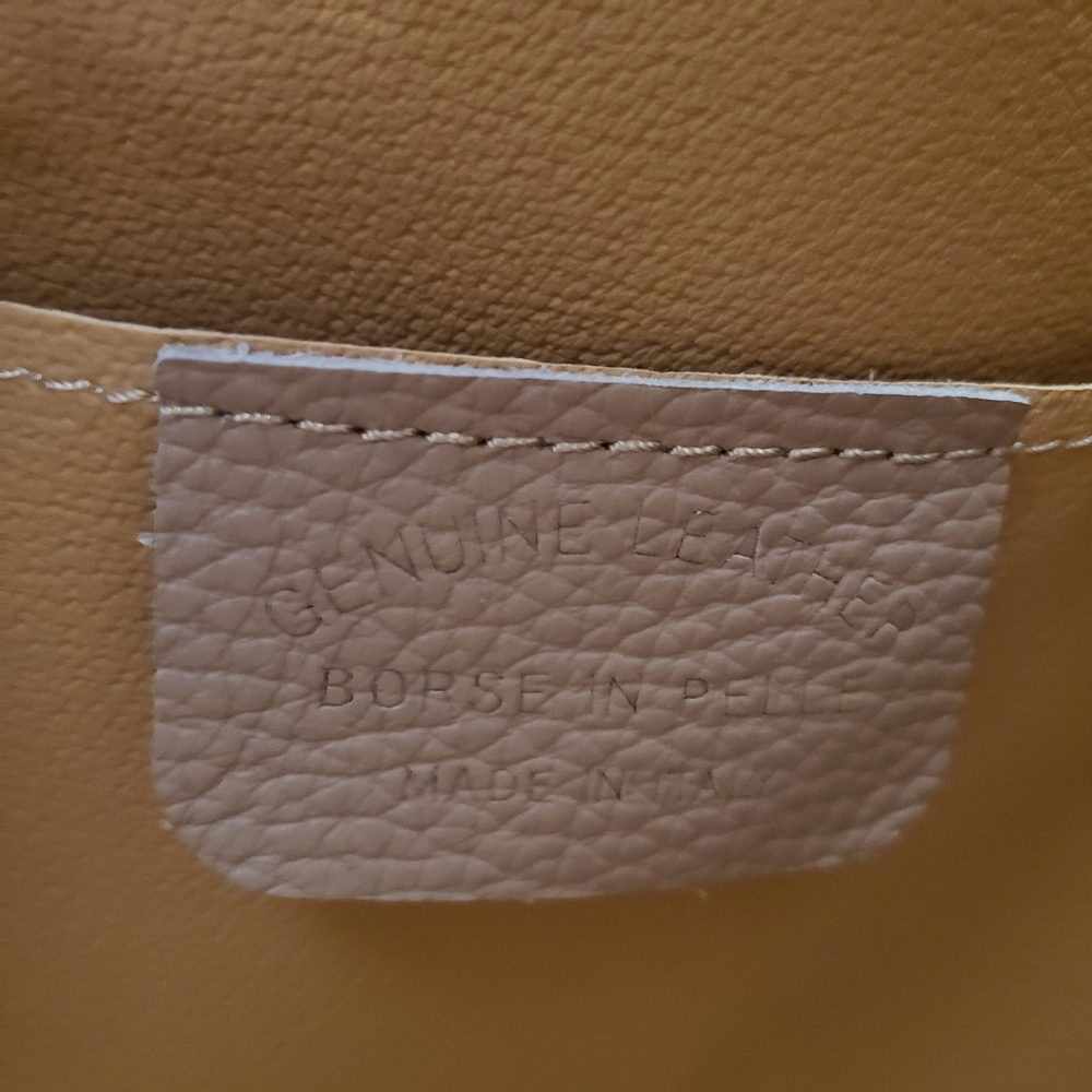 🇮🇹Cheval Firenze Taupe Tassel Bucket Bag Leather Made In Italy🇮🇹 - Picture 9 of 9